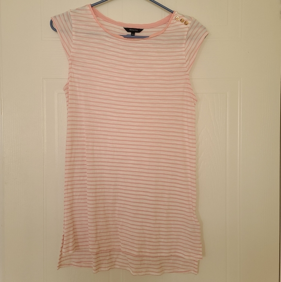 RW&CO. White/Pink Striped Tshirt. XXS. - Picture 1 of 3